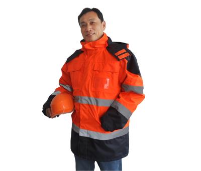 Chine Exécutif 5 dans 1 salut veste imperméable de force avec le capot, haut habillement de sécurité de visibilité à vendre