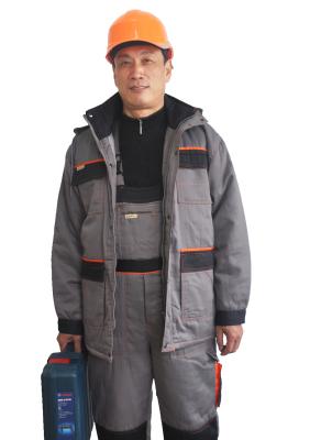Chine Deux vêtements d'hiver de travailleur de la construction de ton avec les manchettes élastiques et la taille à vendre
