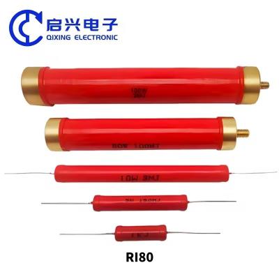 China Ri80 10W 20W 30W 50W 100W 200W 300W 500W 1000W 100 Ohm Fixed Cylindrical High Voltage Resistors for sale