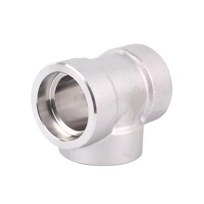 China NXF ASTM JIS EN GOST 316Ti/0Cr18Ni12Mo2Ti DN15-1200 Class 150-2500 Stainless Steel 316Ti Forging Socket Welding Tee for sale