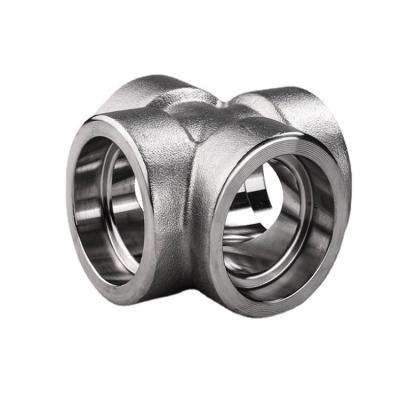 China NXF ASTM JIS EN GOST 316Ti/0Cr18Ni12Mo2Ti DN15-1200 Class 150-2500 Stainless Steel 316Ti Sw Fitting Forging Socket Welding Cross for sale