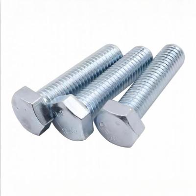 China NXF ASTM DIN JIS S235JR/A105JRB/DINST37-2/JISSS400/ASTMA283C M10 55mm Carbon Steel Zinc Plated Galvanized Hexagonal Bolt for sale