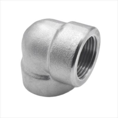 China NXF UNS S31008 ASTM A403 310S/0Cr25Ni20/1.4845 DN6-100 Class2000-9000 310S Stainless Steel Threaded 90 Degree Elbow for sale