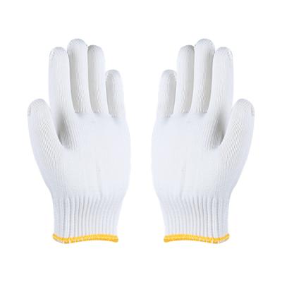 China Anti-smash Laundered Cotton White Knitted Gloves Slack Gloves 10gauge Safety Gloves for sale