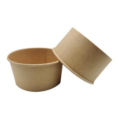 China Erdian Disposable 100% Eco-Friendly Disposable Kraft Paper Rolls Lids PP Kraft Paper Salad Bowl for sale