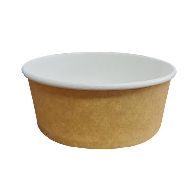 China Wholesale 15/18/22/24/25/36/42oz 100% Biodegradable Disposable Soup Noodle Takeout Lunch Box Customized Kraft Paper Bowl Salad for sale