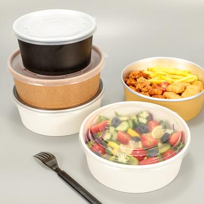 China 8oz 12oz 16oz 26oz 32oz Disposable Eco Friendly Compostable PLA Paper Noodle Soup Cup Biodegradable Disposable Bowl With Lid for sale