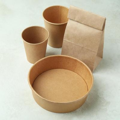China Custom Printing Free Samples 1300ml PLA Packaging Paper Bowl Disposable Wholesale Disposable PP/PET Bowl Single Wall Lids Soup Salad Bowl for sale