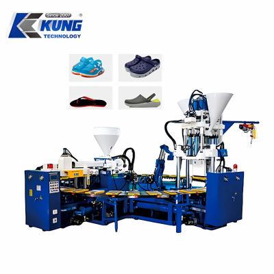 China Shoe making machine for Three-Color Crystal Blowing Plastic Shoe Injection Molding Machine for sale