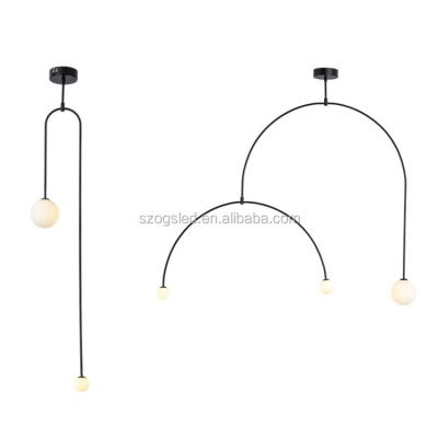 China Modern Led Modern Iron Milk Pendant Lamp Handmade Glass Pendant Lamp For Hotel for sale