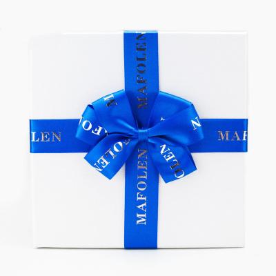 China Eco-friendly Stretch Loop Ribbon Gift Bow For Bow Tie Wrapping Garment Chocolate With Pre-tied Bow Twist Tie for sale