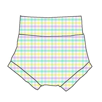 China Fade Proof Wholesale Autumn Color Baby Kids Shorts Plaid Printed Toddler Baby Cotton Fabric Stretch Shorts for sale