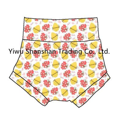 China 2022 New Summer Easter Color Fade Proof High Waisted Pattern Girls Baby Shorts Stretch Kids for sale