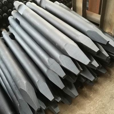 Cina Martello idraulico per roccia parti di martello per calcestruzzo per la rottura di pietre strumento rotondo cuneo piatto moil puntata cisello per escavatore in vendita