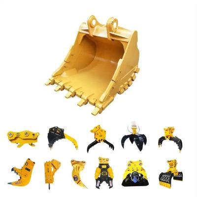 中国 Customized Excavator attachments excavator rocke bucket crusher bucket yellow black bucket 販売のため