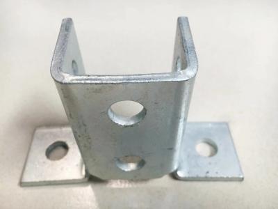 China Corrosion Resistant Steel 10 Ft. Length Strut Channel Fittings With 4 Holes Base In 12 Gauge 1-5/8 In. for sale