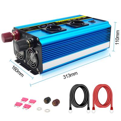 China Home Appliances / Solar System 1600W Pure Sine Wave Output DC To AC Inverter Off Grid 12V 24V Solar Inverter For Home Appliances High Efficiency for sale