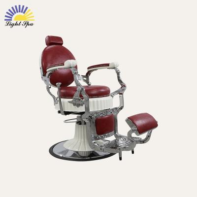 China Modern Luxury LightSpa Beauty Salon Furniture vintage barber chair hairdressing hydraulic recliner Hair Barber Chair for sale