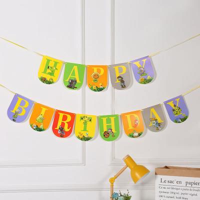 China Animal Lion Elephant Banner Cake Insert Jungle Birthday Flag Cartoon Card Festival Decoration Pick Ornaments Party Supplies for sale