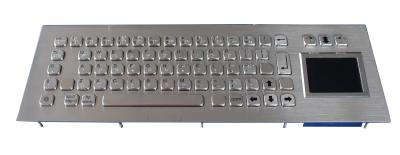 China IP65 Stainless Braille Kiosk waterproof keyboard with touchpad , 68 Keys for sale