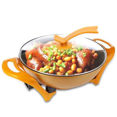 China Hotel Die Cast Aluminum Nonstick Electric Hot Pot With Standble Cover for sale