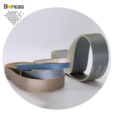 China Aluminum Oxide Abrasive Diamond Belt Factory Diamond Belt Finishing Abrasive Belt For Metal Polish for sale