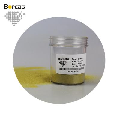China High Strength Yellow Color Single Crystal Crushed Diamond Powder Mesh for Resin Bond/Vitrified Bond/Metal Bond and Plated System for sale