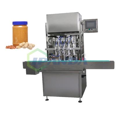 China Automatic Food Paste Peanut Butter Filling And Packaging Machine Hot Liquid With Heating Machine for sale