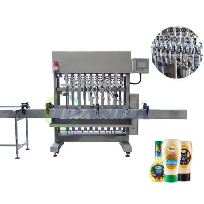 China Automatic Viscous Sauce Cream Pet Food Jam Filler Mayonnaise Bottle Filling Sealing Machine Glass Line for sale