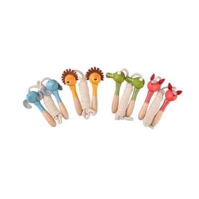 China Over 36 Months 2021 New Style Jump Rope Wooden Kids Speed “Fitness Calorie Skipping Rope Jumping For Kids for sale