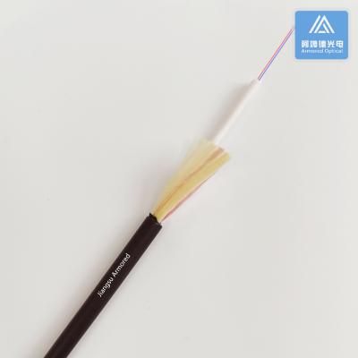 China Duplex Indoor Fiber Optic Cable Fiber Patch Cable Black LSZH 5.0mm for sale