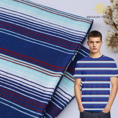 Cina Tessuti a maglia a strisce colorati a 100% di filato di cotone per abbigliamento da corsa in vendita