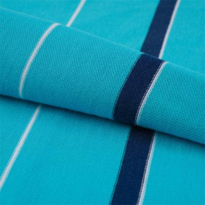 China Durable y fácil de cuidar y transpirable Tejido de punto a rayas cómodo para camiseta de polo en venta