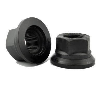 China Fahrzeugzubehör Lastwagenmutter M22X1.5 HEX 33MM Oberfläche Oxidiert Schwarz zu verkaufen