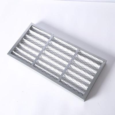 China Hotels Wholesale Aluminum Frame G4 Initial Effect Plate Type Pleated Folding Air Filter for sale