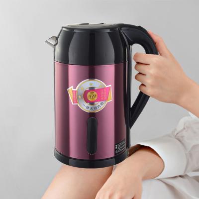 China Boil-Dry Protection Home appliances water 3L Double Wall kettle 304 Stainless Steel insulation kettle electric Kettles for sale
