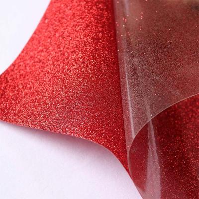 China Other Factory Red Color Self Adhesive PVC Glitter Metallic Film for sale