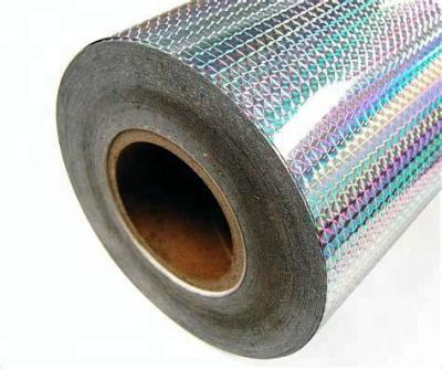 China Plastic Self Adhesive PVC Metallized Holographic Film Laser Hot Stamping Film for sale