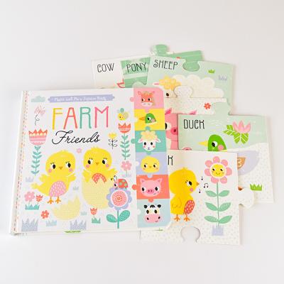 China Environmentally friendly lightweight picture book printing colorful English hardcover book HARD COVER puzzle baby books for sale