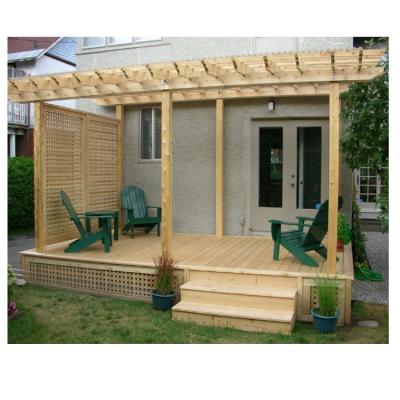 China Custom Sustainable Wooden Shade Gazebo Leisure Garden Pergola for sale