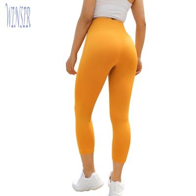 China Wholesales Antibacterial 2020 Women Fitness Yoga Wear Pants Capris Workout Sport Gym Waisted Running Tights Leggings Seamless Activewear Tops for sale