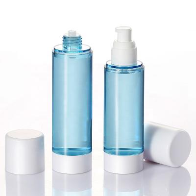 China BEAUTY WRAPPING ZKP001empty round pet cosmetic packaging cream lotion plastic bottle for sale