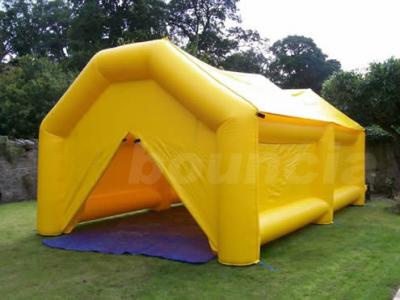 China 0.9mm PVC Yellow Color PVC Tarpaulin Inflatable Camping Tent for sale
