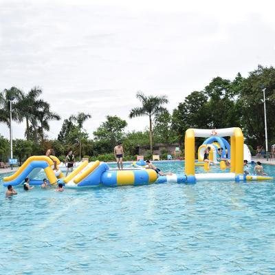 China parque flotante inflable del agua de la tela de la lona del PVC de 0.9m m para la piscina del 18m*6m en venta