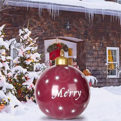 Cina 0.2mm di plastica Sgomberata di neve Slitta gonfiabile palla di Natale Ornamento palle 60cm in vendita