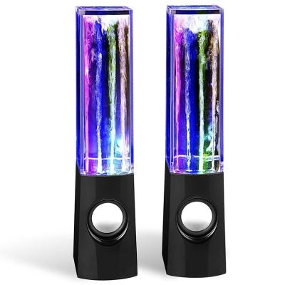 China 2022 LED Flashing Light Colorful Light Computer Stereo 2.0 Dancing Water Fountain Show Speakers For Laptop PC Phone for sale