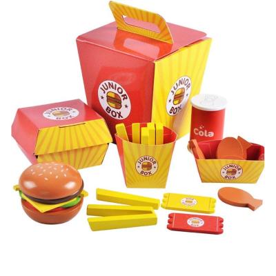 Chine Simulation de la restauration rapide ensemble de hamburgers frites jouet pour les enfants cadeau d'anniversaire en plastique unisexe à vendre