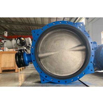 China Flanged Concentric Butterfly Valves Double To Flange Concentric Resilient Seated Butterfly Valve With Part-Tower Electric Actuator for sale