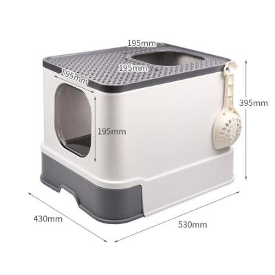 China Factory Direct Sale Viable Custom Encased Cat Litter Box New Super Space Cat Toilet Drawer Type Cat Splash Proof Large Trash Cans for sale