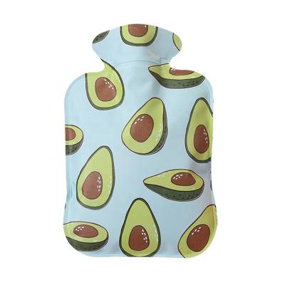 China High Quality PVC 17*11 Mini Cute Boys Color Avocado Hand Warmer and Flamingo Cover Hot Water Bag Bottle for sale